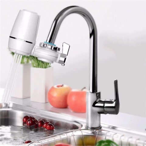 Filtru Purificator Apa ALG™ , pentru chiuveta,Antibacterian, Atasabil, Cu robinet ,Alb [5]