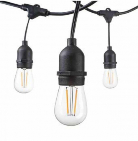 Instalatie Tip Ghirlanda Interior/Exterior/Gradina/Terasa, Becuri Tip Bulb, Lumina Calda, Interconectabila, Temperatura Culoare 3000K, Rezistenta La Apa, Cu Alimentare La Priza, 10 Metri [9]