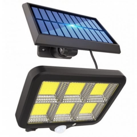 SPORT SI TIMP LIBER - Lampa Solara ALG™ Senzor de Miscare, 120 LED, Incarcare Solara, 6 COB, Negru