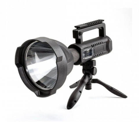 SPORT SI TIMP LIBER - Lanterna Multifunctionala, ALG™Reincarcabila, Incarcare USB, LED, 4 Moduri De Iluminat, indicator baterie, 4800mAh, POWER BANK, Trepied, Negru