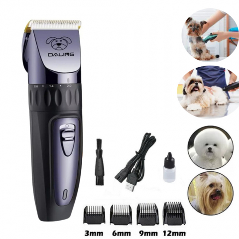 Masina Profesionala ALG™ Pentru Tuns Caini si Animale de Companie,Fata Fir, cu Acumulator si Accesorii Incluse, Autonomie 120 minute [12]
