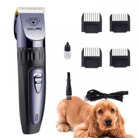 Masina Profesionala ALG™ Pentru Tuns Caini si Animale de Companie,Fata Fir, cu Acumulator si Accesorii Incluse, Autonomie 120 minute
