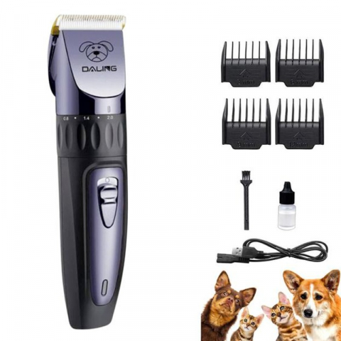 Masina Profesionala ALG™ Pentru Tuns Caini si Animale de Companie,Fata Fir, cu Acumulator si Accesorii Incluse, Autonomie 120 minute [7]