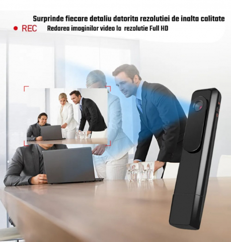 Mini Camera Spion ALG™, Cu Reportofon, Lentila Fotosensibila, tehnologie super rezolution, Autonomie Ridicata, 8 ore, Incarcare rapida, Sensibilitate ridicata la sunet pe distante mari, Inregistrare   [4]