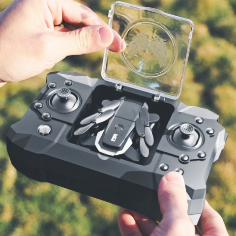 Mini Drona KY, rezolutie 4K ,Dual HD Camera de control de la distanță,evitare obstacole, accesorii incluse,Negru [2]