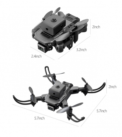 Mini Drona KY, rezolutie 4K ,Dual HD Camera de control de la distanță,evitare obstacole, accesorii incluse,Negru [12]
