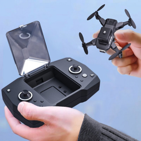 Mini Drona KY, rezolutie 4K ,Dual HD Camera de control de la distanță,evitare obstacole, accesorii incluse,Negru [3]