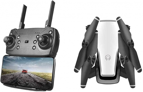 Mini Drona KY, rezolutie 4K ,Dual HD Camera de control de la distanță,evitare obstacole, accesorii incluse,Negru [9]