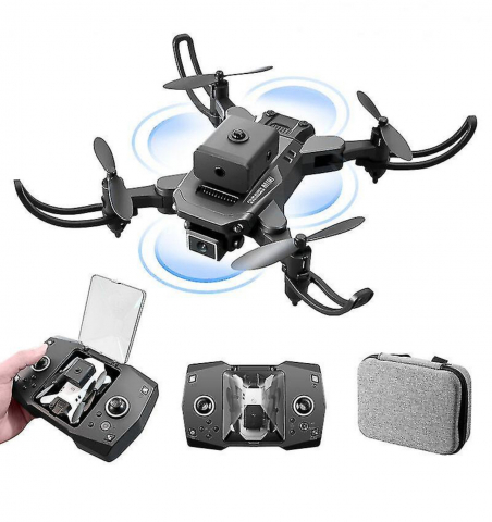Produse Smart - Mini Drona KY, rezolutie 4K ,Dual HD Camera de control de la distanță,evitare obstacole, accesorii incluse,Negru