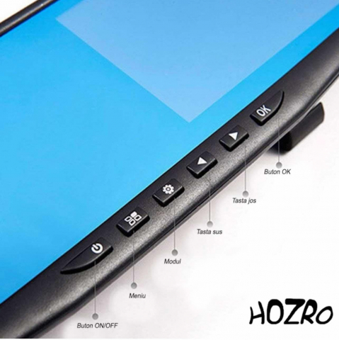 Oglinda cu camera auto DVR, dubla(fata/spate), FullHD 1080p, Display 4,3", Unghi larg filmare [3]