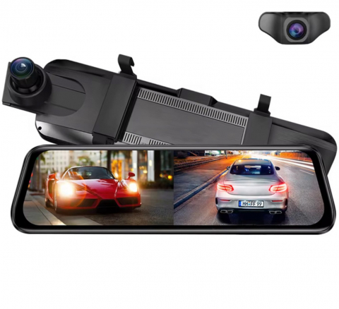 Alte produse - Oglinda Retrovizoare ALG™ cu Camera DVR, EcranTactil IPS 10", Full HD 1080P, Asistenta Parcare, G-Sensor, 6 Lentile HD de Sticla