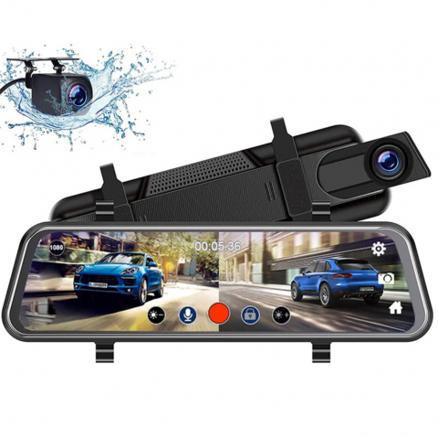 Oglinda Retrovizoare ALG™ cu Camera DVR, EcranTactil IPS 10", Full HD 1080P, Asistenta Parcare, G-Sensor, 6 Lentile HD de Sticla [16]