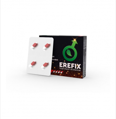 Pastile pentru potenta EREFIX, erectie si ejaculare precoce, cresterea apetitului sexual, formula 100% naturala cu efect rapid, 4 capsule [3]