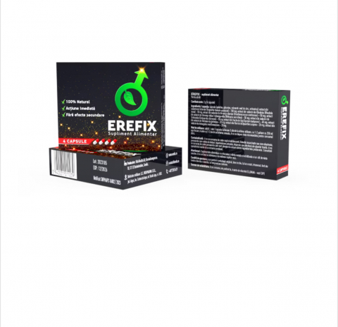 Pastile pentru potenta EREFIX, erectie si ejaculare precoce, cresterea apetitului sexual, formula 100% naturala cu efect rapid, 4 capsule [2]