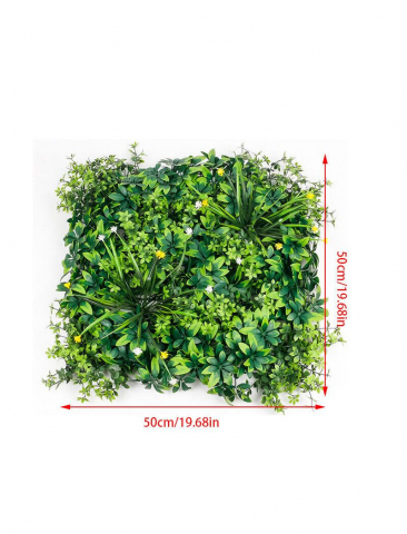 Perete Verde Artificial, Panou Plante Artificiale Verzi, Des, 50 cm x 50 cm [1]