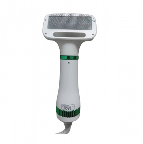 Perie cu Uscator ALG™, pentru Caini/Pisici si alte Animale de Companie , 2 in 1cu 3 moduri de Uscare, Zgomot Redus, 300W, Cablu 1.5m, Alb-Verde [9]