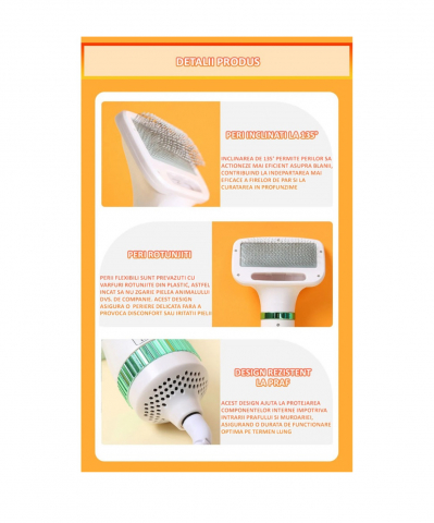 Perie cu Uscator ALG™, pentru Caini/Pisici si alte Animale de Companie , 2 in 1cu 3 moduri de Uscare, Zgomot Redus, 300W, Cablu 1.5m, Alb-Verde [6]