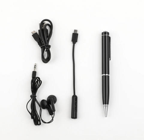Reportofon Spion ALG™, Integrat in Pix,Dispozitiv Spionaj Ascuns cu Activare Vocala, Pana la 400 Ore Stocare, Real cu pasta de Scris,pentru inregistrari audio sau copiat,Negru [6]