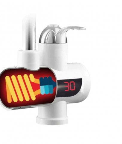 Robinet Electric ALG™ Instant cu Incalzire Instantanee a Apei, Afisaj LCD al Temperaturii, cu Montare Chiuveta, Alb [7]
