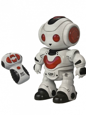 Robot cu radio-comanda, Robots RC Smart,Functii multiple,Alb cu albastru sau rosu [1]