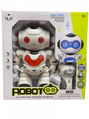 Robot cu radio-comanda, Robots RC Smart,Functii multiple,Alb cu albastru sau rosu [3]