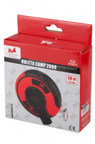Ruleta 50 metri cu banda metalica utila pentru masurarea suprafetelor mari, cu corp ergonomic din ABS si protectie TPR [1]