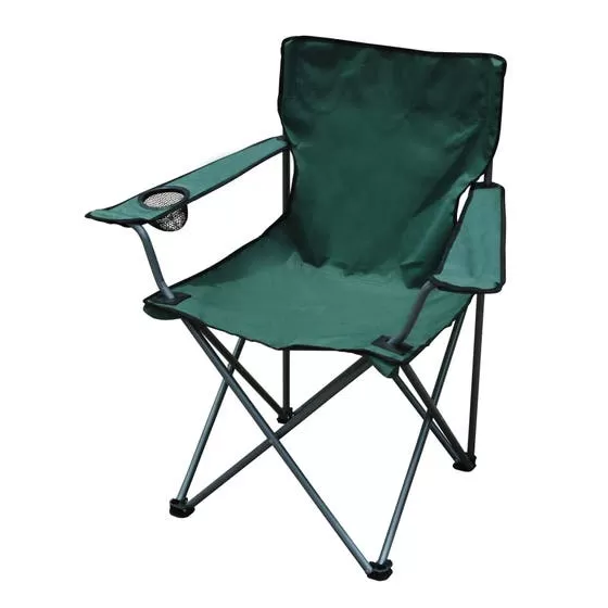 Articole si Accesorii Camping - Scaun de gradina/ pescuit/camping, pliabil, verde, metal, 85 x 52 x 85 cm •