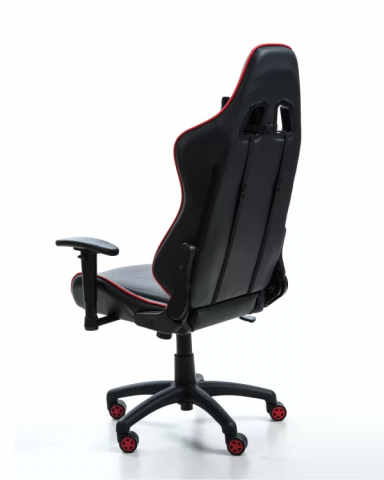 Scaun Gaming PRO KING Size, Cadru Otel, Piele Sintetica – negru cu rosu [3]