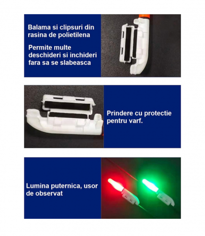 Set 2 Avertizori, Semnalizatori Inteligenti ALG™,+ 2 Acumulatori Reincarcabili,+ Incarcator dublu USB, pentru Lanseta Feeder, Pescuit de Noapte cu Schimbare de Culoare la Trasatura Pestelui,Pescuit St [9]