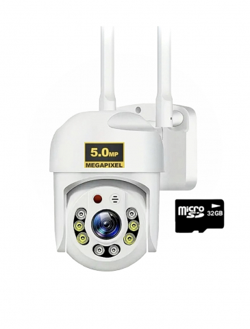 Set 3x Camere Supraveghere 5MP, ALG™ + CARD 32GB , Aplicatie YCC 365 Plus, 63 LED HD 2 Antene,Rezista la Ploaie si Inghet, Alb [1]