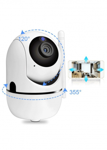 Set Baby Monitor Wireless , Monitorizare Video Audio Bebelusi , Vedere Nocturna, Sunet Bidirectional, Functie Push To Talk, Rotire Automata, Full HD 2MP 1920*1080, Senzor Miscare, Alb [7]