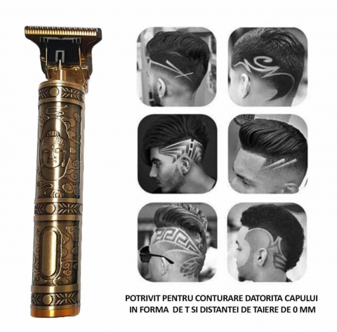 Ingrijirea Parului - Set Masina de Tuns cu precizie pentru Contur si Shaver de ras, fara Fir, Lame din Inox, Incarcare USB