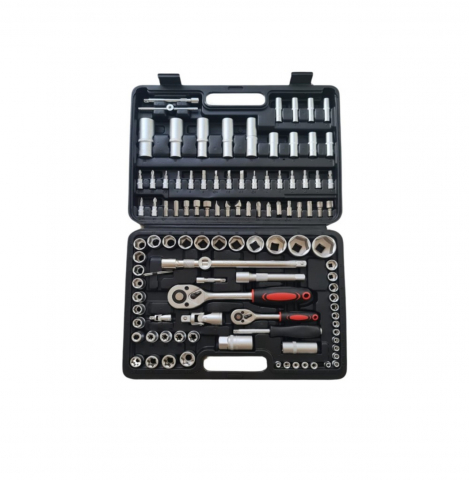 Set Profesional Multifunctional, ALG™ Trusa Chei Tubulare 108 Piese, cu Clichet, Fabricate din Crom Vanadium, Cutie Depozitare si Transport [1]