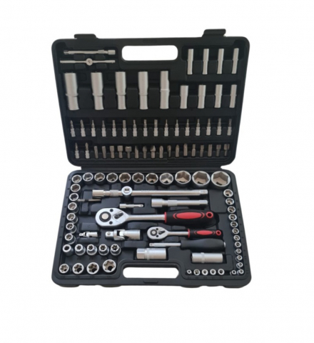 PROMOTII - Set Profesional Multifunctional, ALG™ Trusa Chei Tubulare 108 Piese, cu Clichet, Fabricate din Crom Vanadium, Cutie Depozitare si Transport