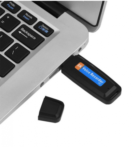 Stick Reportofon ALG™, USB, Inregistrare Audio Spion, Design Realistic tip Breloc, Negru [4]