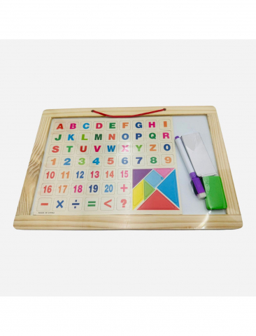 UNIVERSUL COPIILOR - Tabla educativa 2in1 pentru copii, cu litere si cifre magnetice
