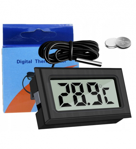Prize si Prelungitoare - Termometru Digital ALG™,cu Fir si Sonda, interior/exterior, BATERII INCLUSE