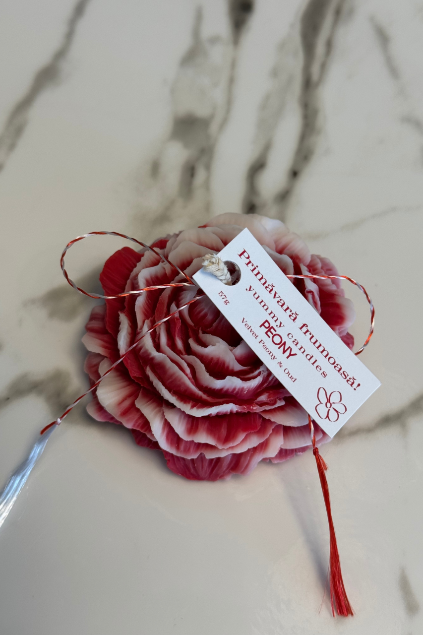 Lumanare Martisor Bujor rosu [2]