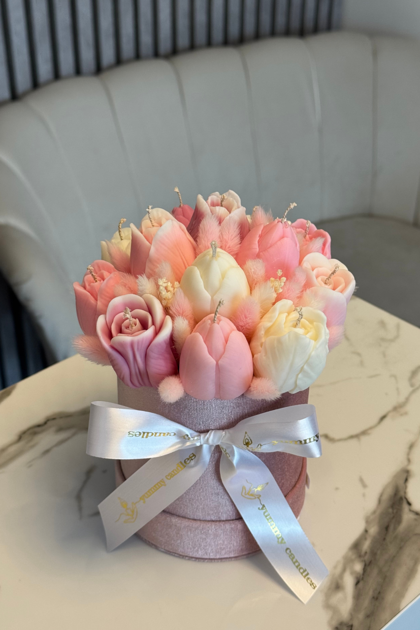 Aranjament lalele roz – cadou elegant de primăvară / Mărțișor [2]