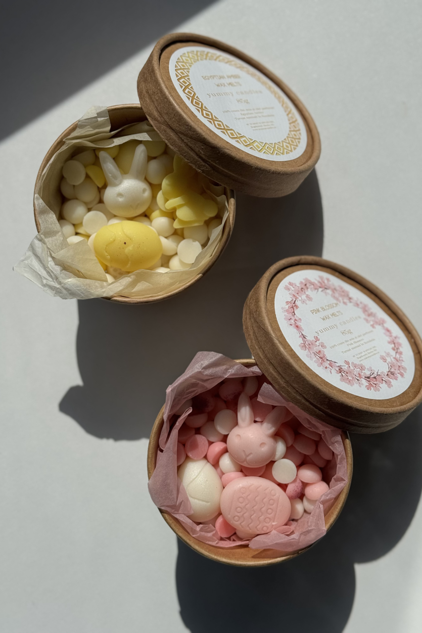 Easter Wax Melts Pink Blossom – iepurași & ouă parfumate, ceară de soia, 85g [3]
