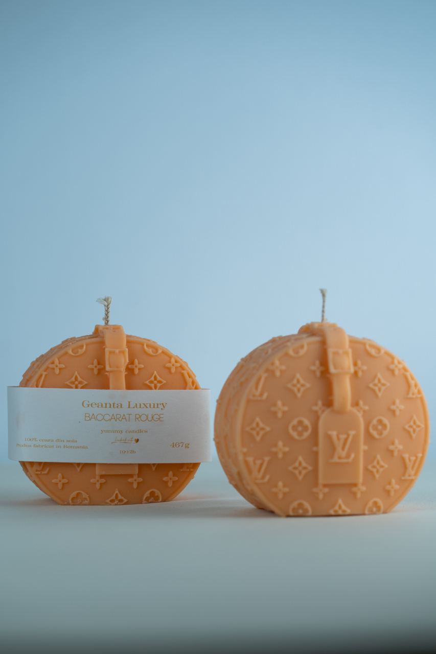 Lumanare Geanta Luxuxry portocalie [3]