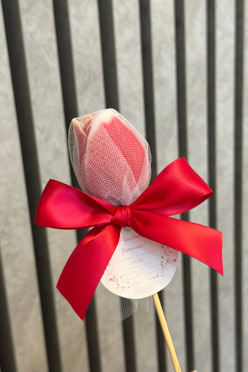Lumânare Lalea rosie – Mărțișor Parfumat [2]