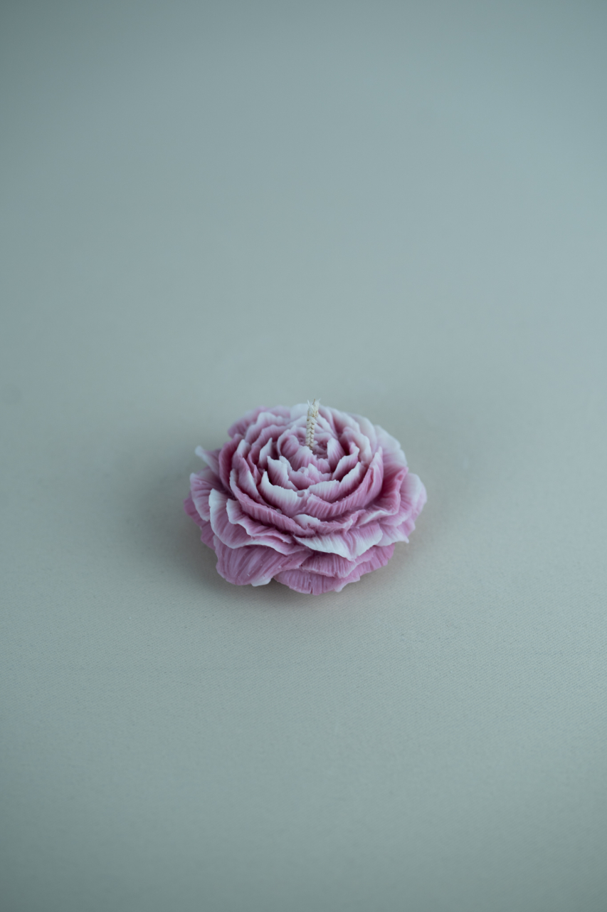 Lumanare Peony mov rose [2]