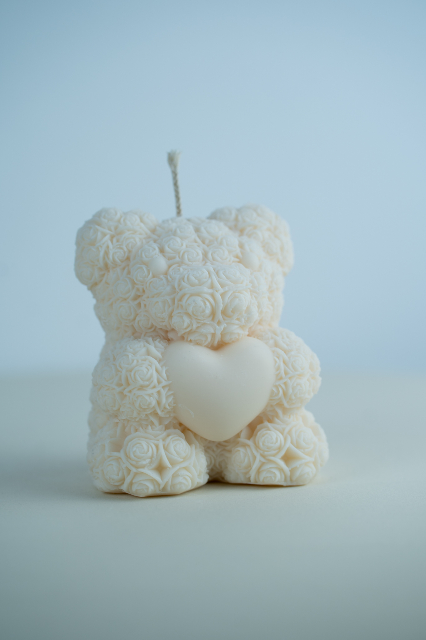 Lumanare Teddy Bear alba [2]