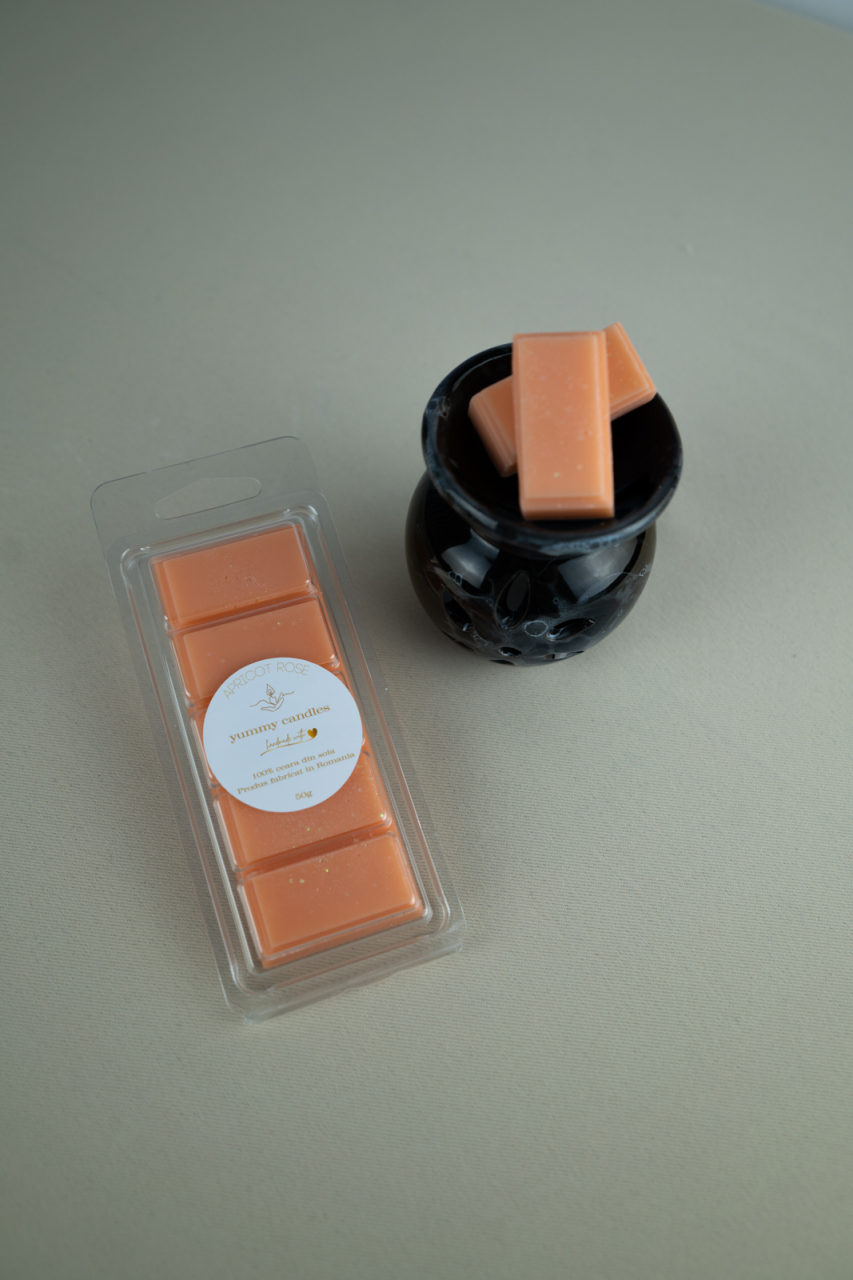 Set difuzor aromaterapie si Wax melts - Apricot Rose [2]