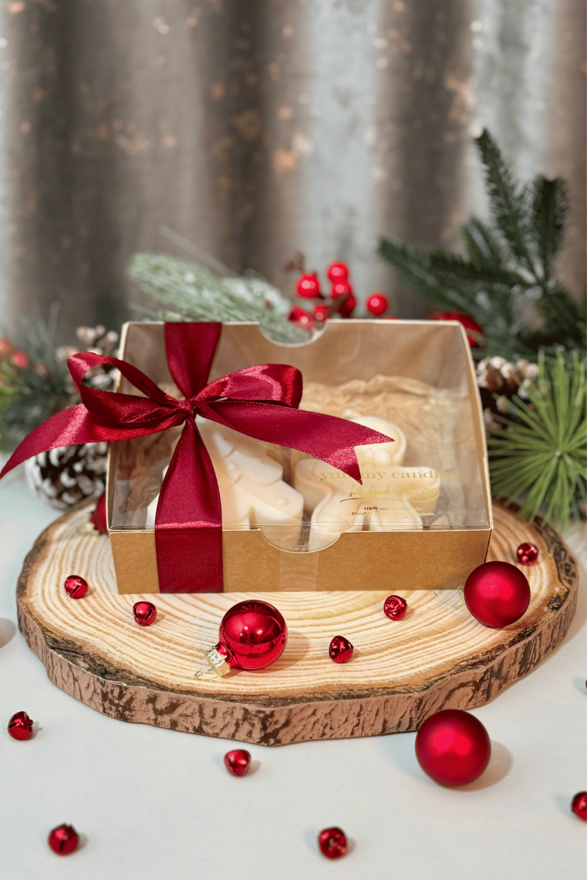 Set Lumanari Craciun – Bradut si Gingerbread cu papion [2]