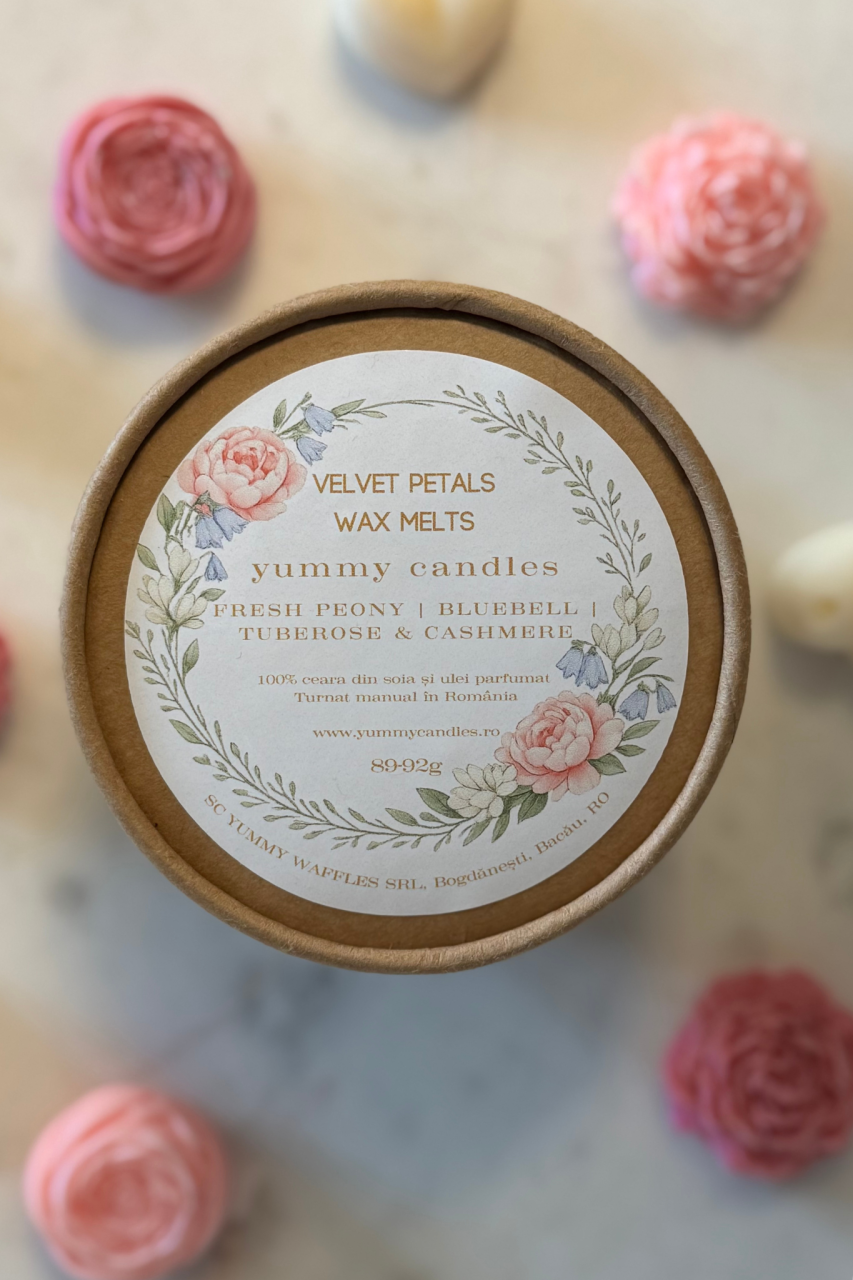 Velvet Petals Wax Melts – flori și inimioare parfumate, ceară de soia, set floral premium [2]