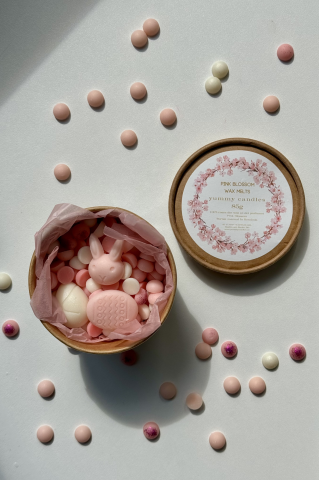 Florale - Easter Wax Melts Pink Blossom – iepurași & ouă parfumate, ceară de soia, 85g