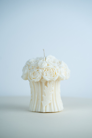 Lumanari Albe - Lumanare Bouquet alba