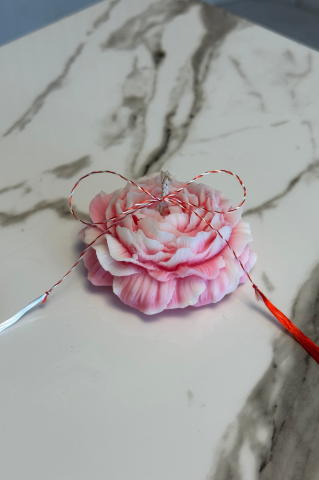 Lumanari Martie - Lumanare Martisor Bujor roz